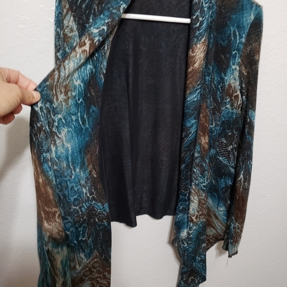 Alberto Makali Paisley Tie Front Cardigan Sweater, Size S - Picture 11 of 11